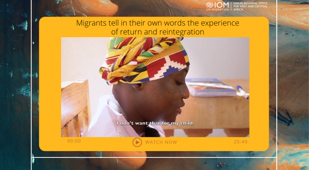 Cover of the documentary ''In the Words of Migrants