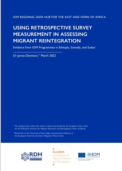 Using Retrospective Survey Measurement in Assessing Migrant Reintegration: Evidence from IOM programmes in Ethiopia, Somalia, and Sudan