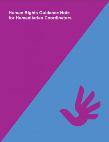 2016, UNSDG, Human Rights Guidance Note for Humanitarian Coordinators