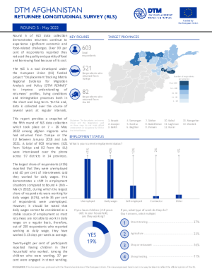 2022, IOM, Afghanistan - Returnee Longitudinal Survey - Snapshot Report Round 5